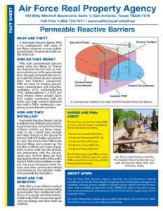 FACT SHEET  Air Force Real Property Agency 143 Billy Mitchell Boulevard, Suite 1, San Antonio, Texas[removed]Toll Free[removed] • www.safie.hq.af.mil/afrpa