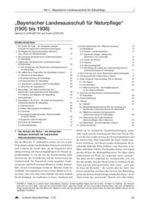 Teil 3 – Bayerischer Landesausschuß für Naturpflege  „Bayerischer Landesausschuß für Naturpflege“ (1905 bis[removed]Gertrud FLUHR-MEYER und Evelin KÖSTLER