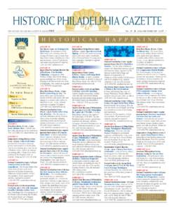 HISTORIC PHILADELPHIA GAZETTE no. 27 ✯ january-february[removed]the historic philadelphia gazette is always FREE  H I S T O R I C A L