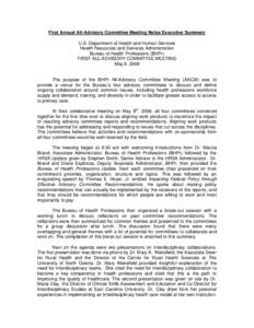 Bureau of Health Professions / Committee / Politics / Structure / Health / Year of birth missing / Mary Wakefield / Health Resources and Services Administration