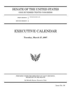 UNANIMOUS CONSENT AGREEMENT George H. Wu (Cal. No. 38) Ordered, That at 11:50 a.m. on Tuesday, March 27, 2007, the Senate proceed to executive session to consider the nomination of George H. Wu, of California, to be Uni