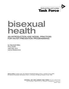 bisexual health An introduction and model practices for HIV/STI prevention programming  by Marshall Miller,