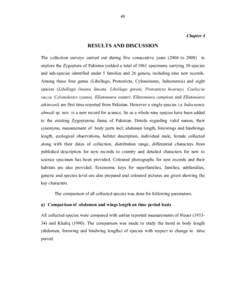 48  Chapter 4 RESULTS AND DISCUSSION The collection surveys carried out during five consecutive years[removed]to[removed]to