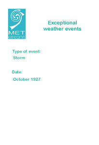 Exceptional weather events