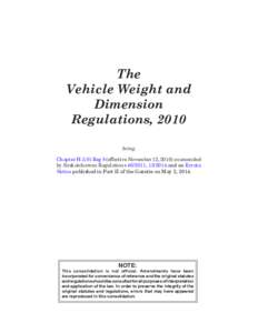 1 VEHICLE WEIGHT AND DIMENSION, 2010 H-3.01 REG 8  The