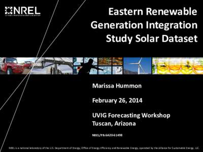 Eastern Renewable Generation Integration Study Solar Dataset (Presentation), NREL (National Renewable Energy Laboratory)