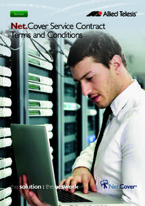 Services  Net.Cover Service Contract Terms and Conditions  Allied Telesis Service and Support
