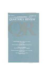 VOL. 10, NO. 2 SUMMER 1990 A Journal of Scholarly Reflection for Ministry QUARTERLY REVIEW