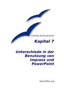 Umstieg leicht gemacht  Kapitel 7 Unterschiede in der Benutzung von Impress und