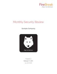 FireBreak ArcticWolf Monthly Security Review Sample Company