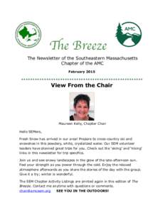 The Breeze !  The Newsletter of the Southeastern Massachusetts Chapter of the AMC  !