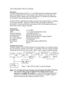 Microsoft Word - Bias-T PLUS Users Manual RevC.doc