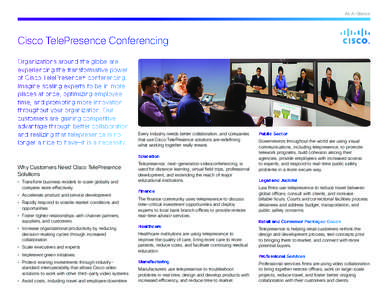 At-A-Glance  Cisco TelePresence Conferencing