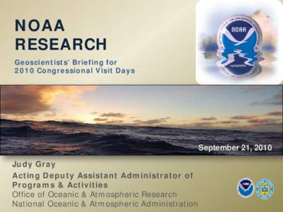 NOAA RESEARCH MATTERS Partnerships & Opportunities