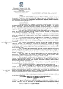 VILLA MERCEDES (SAN LUIS), 12 de abril deVISTO: El EXP-FIC: Expediente Nº C), mediante el cual la Secretaria de Planeamiento elevó el Proyecto de Reglamentación de la Ordenanza Nº 40/0