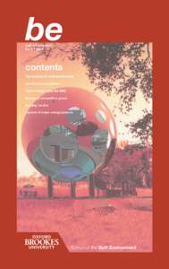 be built environment Vol 4 • 2003 contents Top honours for built environment