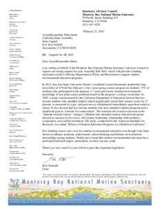 Letter of Support for AB1603 from MBNMS Advisory Council[removed]