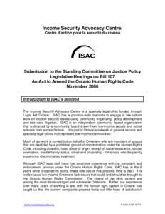 Canada / Ontario Human Rights Commission / Human Rights Tribunal of Ontario / Ontario Human Rights Code / Human rights / Ombudsman / Canadian Human Rights Act / Human Rights Review Tribunal / Canadian Human Rights Commission free speech controversy / Human rights in Canada / Politics of Canada / Ethics