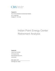 Prepared For: New York City Department of Environmental ProtectionJunction Blvd. Flushing, NYIndian Point Energy Center