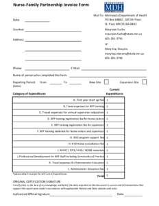 Nurse-Family Partnership Invoice Form