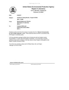 Western Environmental Inc. | Nov[removed]Inspection under the Toxic Substances Control Act