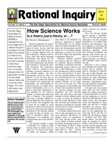 Rational Inquiry Volume 13, Issue 1 The San Diego Association for Rational Inquiry