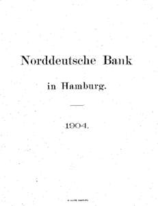 Norddeutsche Bank in HamburgW. GENTE, HAMBURG.
