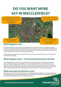 Do You Want More Say In Macclesfield
