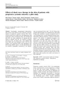 Rheumatol Int DOI[removed]s00296[removed]z ORIGINAL ARTICLE  Effects of shock wave therapy in the skin of patients with