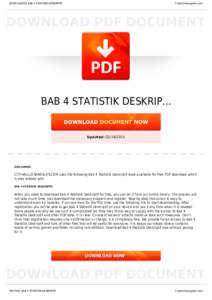 BOOKS ABOUT BAB 4 STATISTIK DESKRIPTIF  Cityhalllosangeles.com BAB 4 STATISTIK DESKRIP...