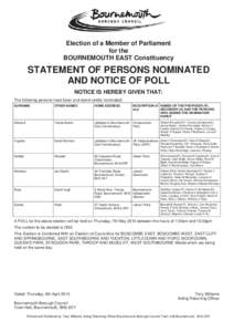 Microsoft Word - Statement of Persons Nominated & Notice Of Poll Parl Published