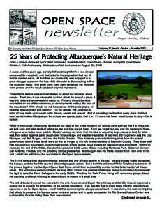 OPEN SPACE  newsletter A Quarterly Newsletter of the Open Space Division and the Open Space Alliance