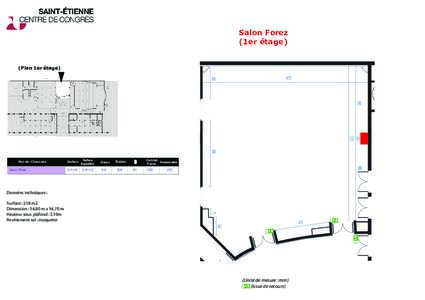 Salon Forez (1er étage) (Plan 1er étage) Rez-de-Chaussée Salon Forez