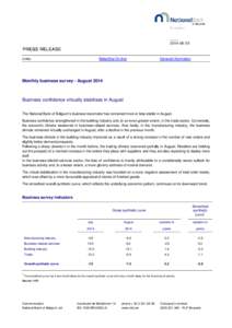 Consumer Confidence Index / Economics / Construction / Economy of Belgium / National Bank of Belgium / Belgium