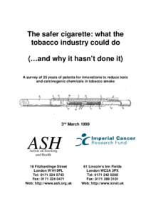 Microsoft Word - Safer cigarette What the Industry could do. ASH ICRF 1999.doc