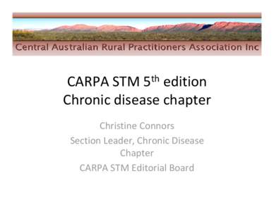 CARPA 5th edition Chronic disease chapter