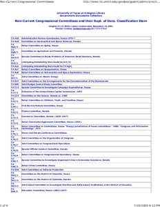 Non-Current Congressional Committeess  1 of 4 http://www.lib.umich.edu/govdocs/godort/admin/proc/li...