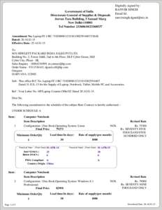 Government of India Directorate General of Supplies & Disposals Jeevan Tara Building, 5 Sansad Marg New DelhiTel Number