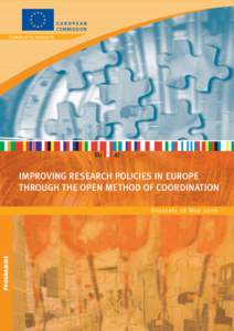 IMPROVING RESEARCH POLICIES IN EUROPE THROUGH THE OPEN METHOD OF COORDINATION PROGRAMME  Brussels 18 May 2006
