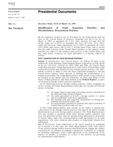 16333 Federal Register Presidential Documents  Vol. 64, No. 64