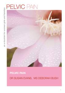an e-booklet for women girls and families  PELVIC PAIN PELVIC PAIN DR SUSAN EVANS, MS DEBORAH BUSH