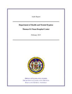 Department of Health and Mental Hygiene - Thomas B. Finan Hospital Center[removed]