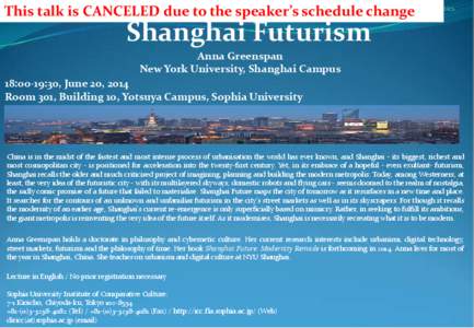 Futurism / Culture / Geography of China / Shanghai / Treaty of Nanking / Yangtze River Delta