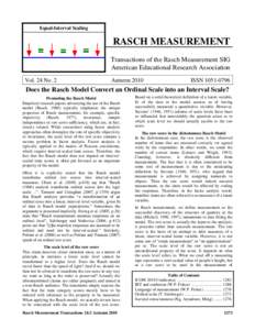 Rasch Measurement Transactions 24:2