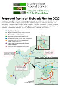 The District Council of  Mount Barker Transport Master Plan: Draft for Consultation