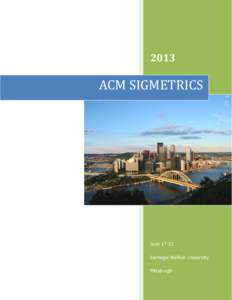 2013  ACM SIGMETRICS JuneCarnegie Mellon University