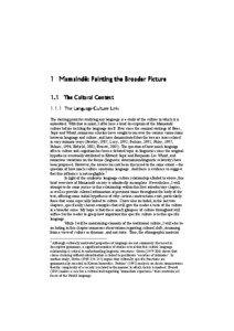 1 Mamaindê: Painting the Broader Picture 1.1 The Cultural Context[removed]The LanguageLanguage-Culture Link