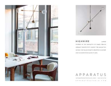 HIGHWIRE   LARGE INSPIRED BY THE SILHOUETTE OF FAMED FRENCH AERIALIST PHILIPPE PETIT AGAINST THE MANHATTAN