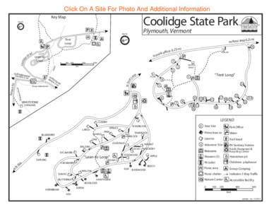 Click On A Site For Photo And Additional Information  Coolidge State Park Key Map North
