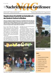 25. JuniNaG Nachrichten aus Greifensee Amtliches Publikationsorgan der Gemeinde Greifensee
